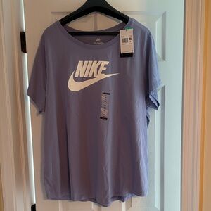 Nike Lavender Tee with White Logo
